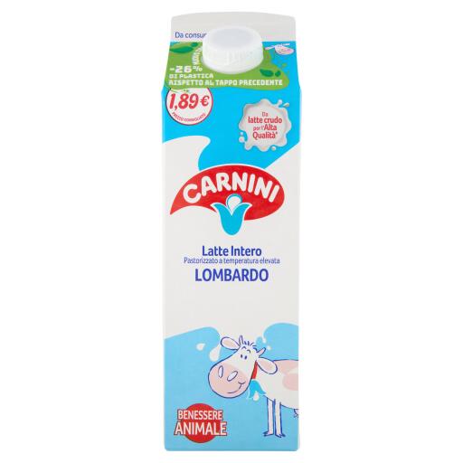 Latte Carnini intero pastorizzato 1 l