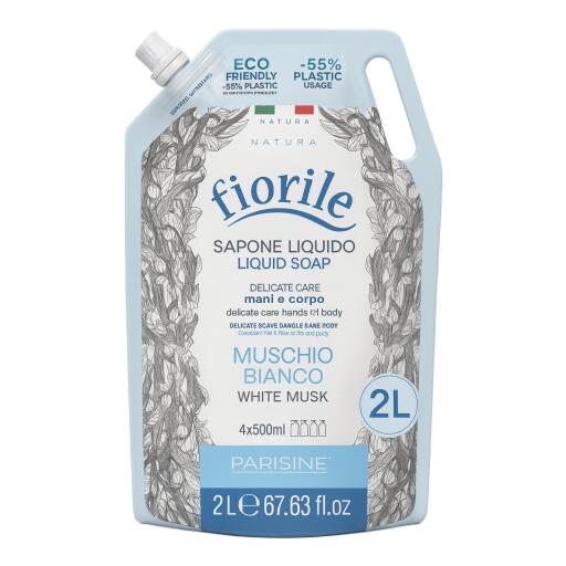 Sapone liquido ecoricarica 2l fiorile muschio bianco