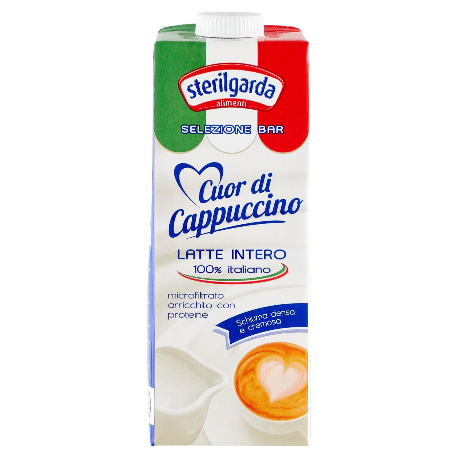 Latte intero Cuor di Cappuccino 100% italiano microfiltrato c/proteine Selezione Bar 1l Sterilgarda