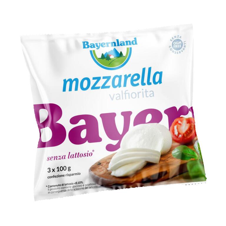 Mozzarella Valfiorita 3x100g senza lattosio Bayerland
