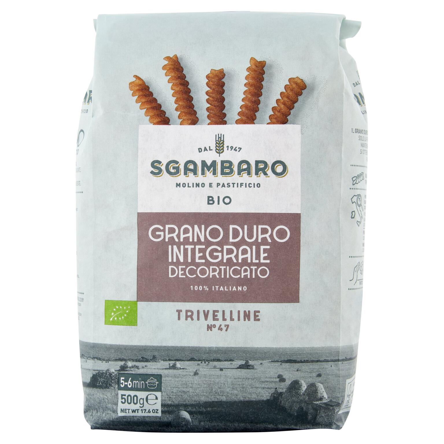 Pasta trivelline integrale BIO 500g Sgambaro