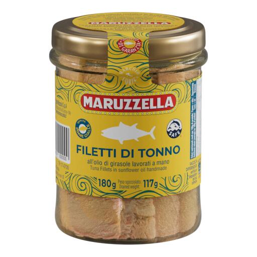 Filetto di Tonno in olio di girasole 180g vaso vetro Maruzzella
