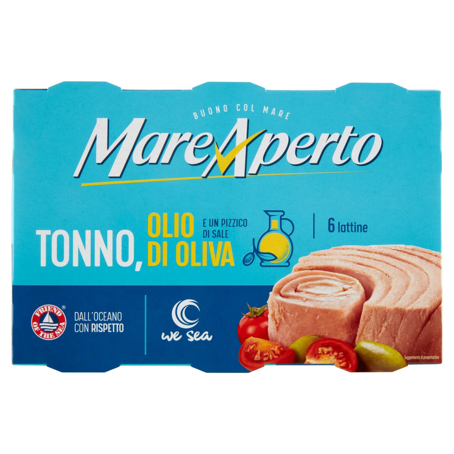 Tonno Mare Aperto in olio di oliva 6x70g