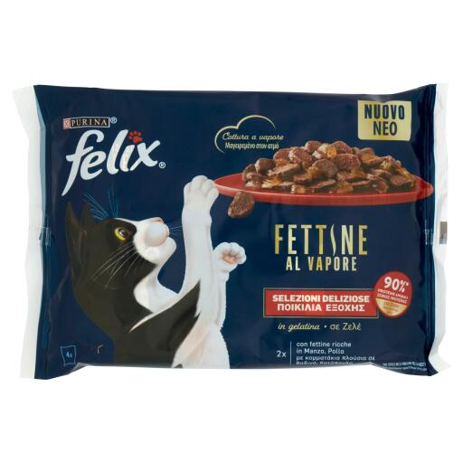Sfilacci al Vapore 4x80g Manzo e Pollo Felix