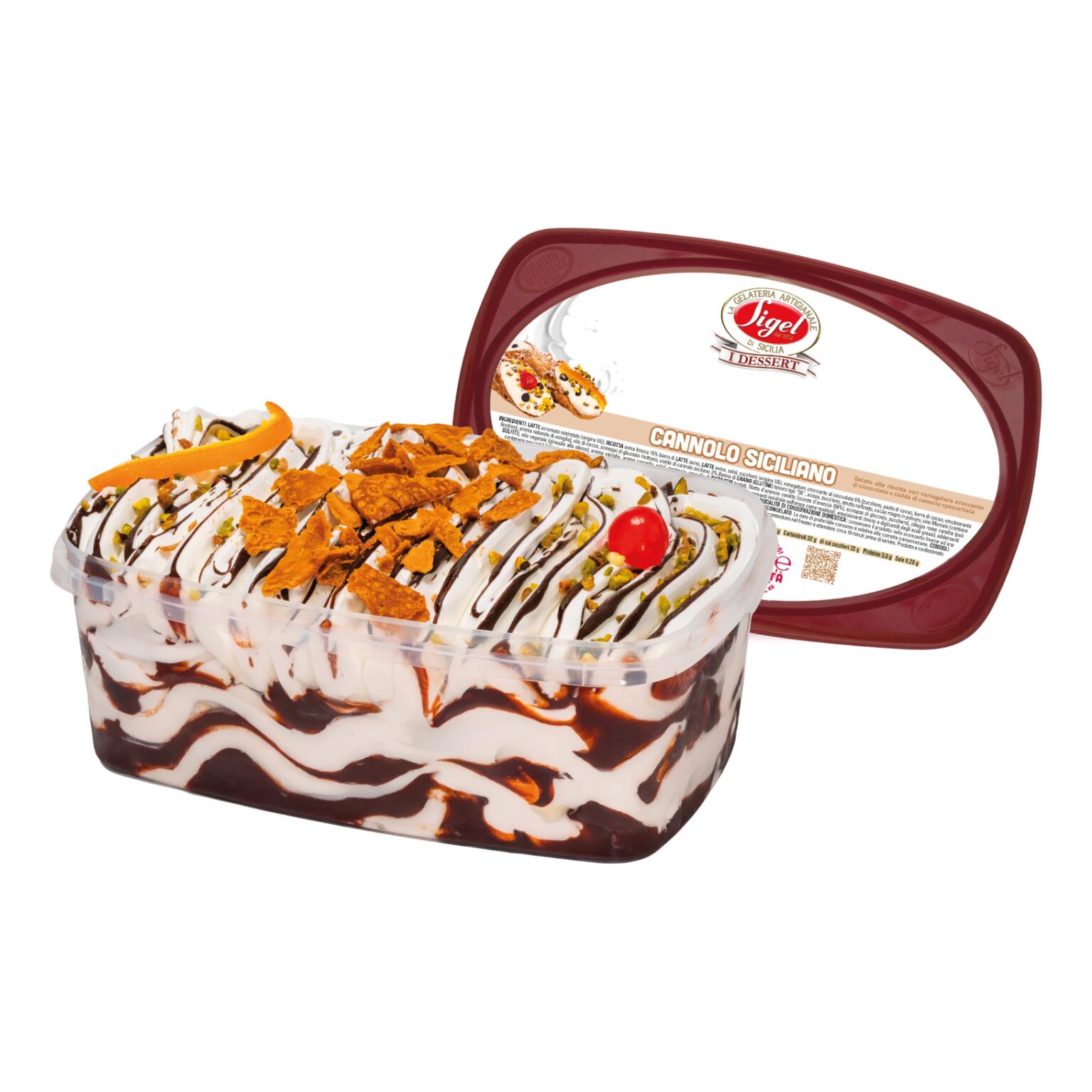 Gelato in vaschetta cannolo siciliano 1350g