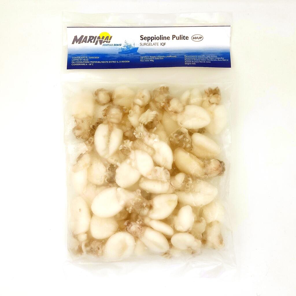 Seppioline pulite congelate 400g Marinai
