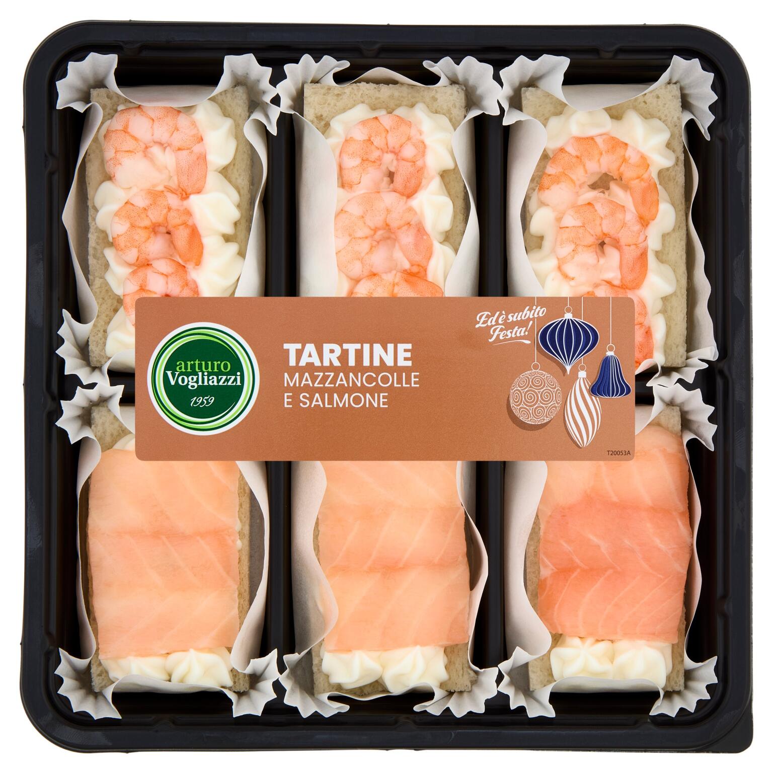 Tartine rettangolari Mazzancolle e Salamone 240g Arturo Vogliazzi