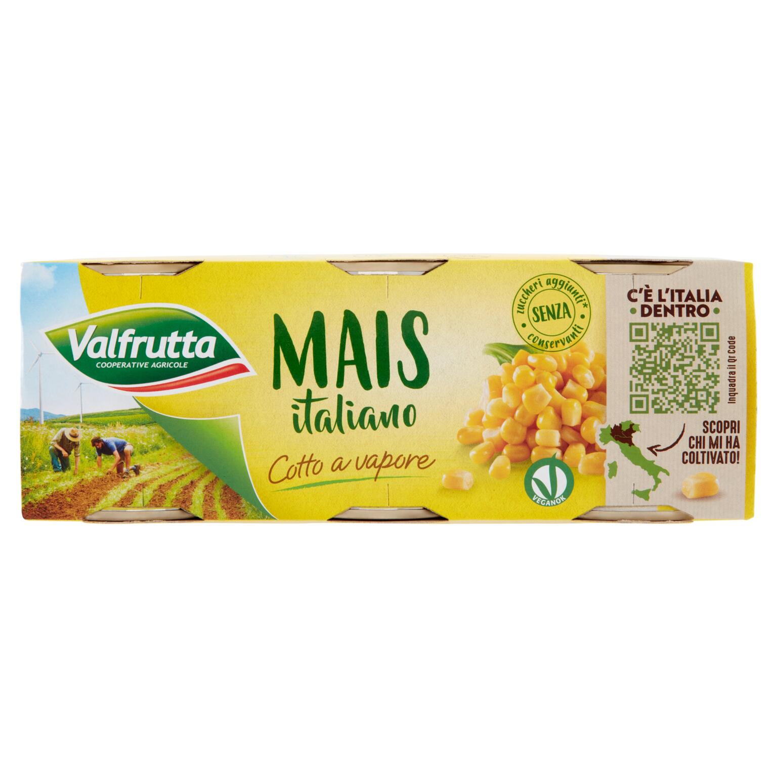 Mais cotto a vapore 3x140g Valfrutta