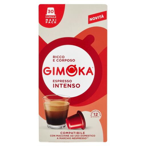 30 capsule compatibili nespresso gusto intenso Gimoka