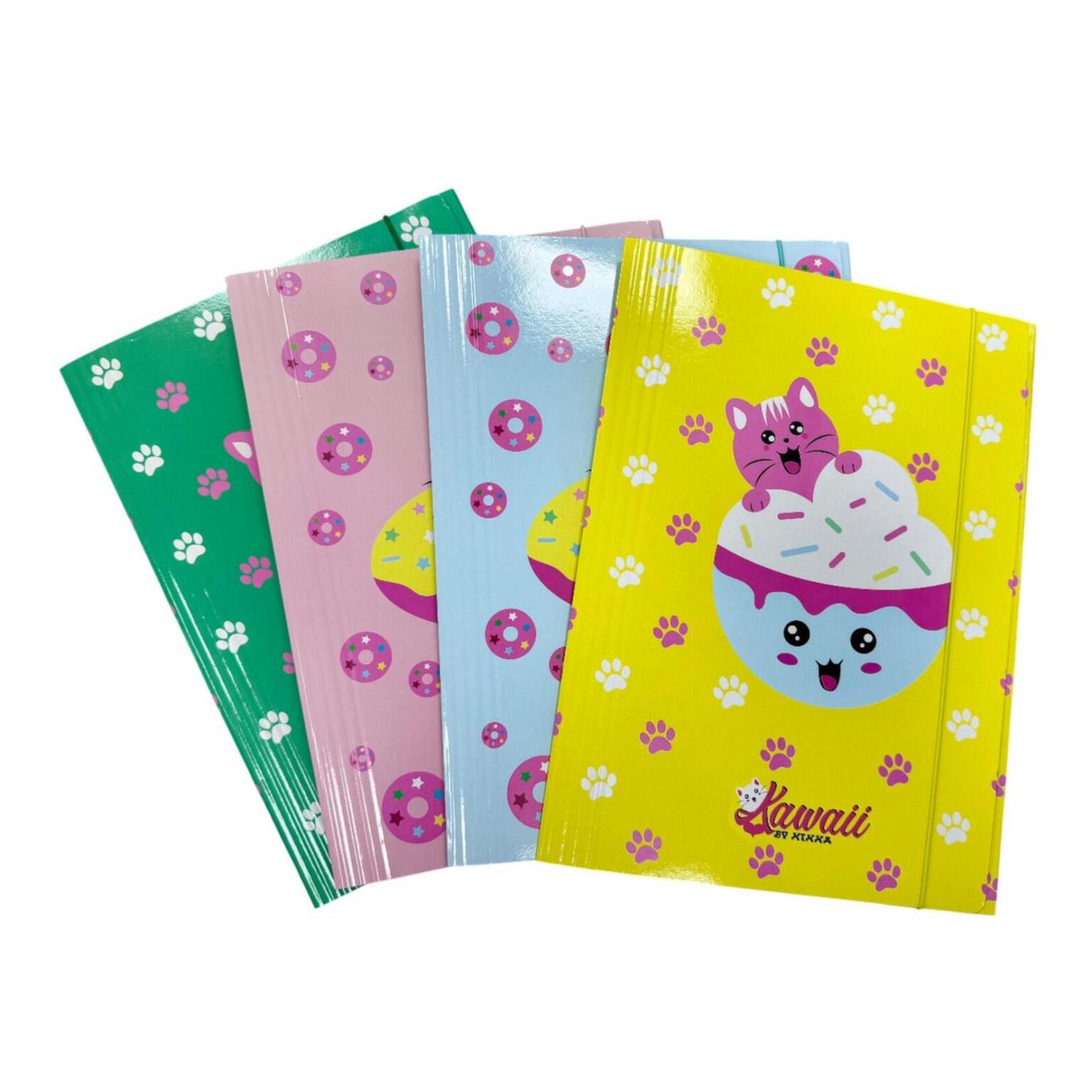 Cartella kawaii a4 26x35 con elastico