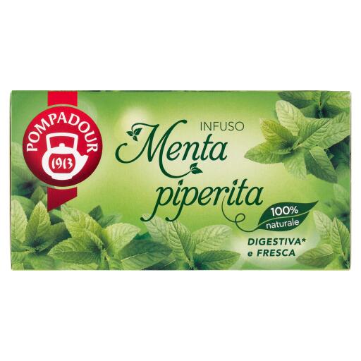Infuso menta peperita aromatica e fresca 20 filtri Pompadour