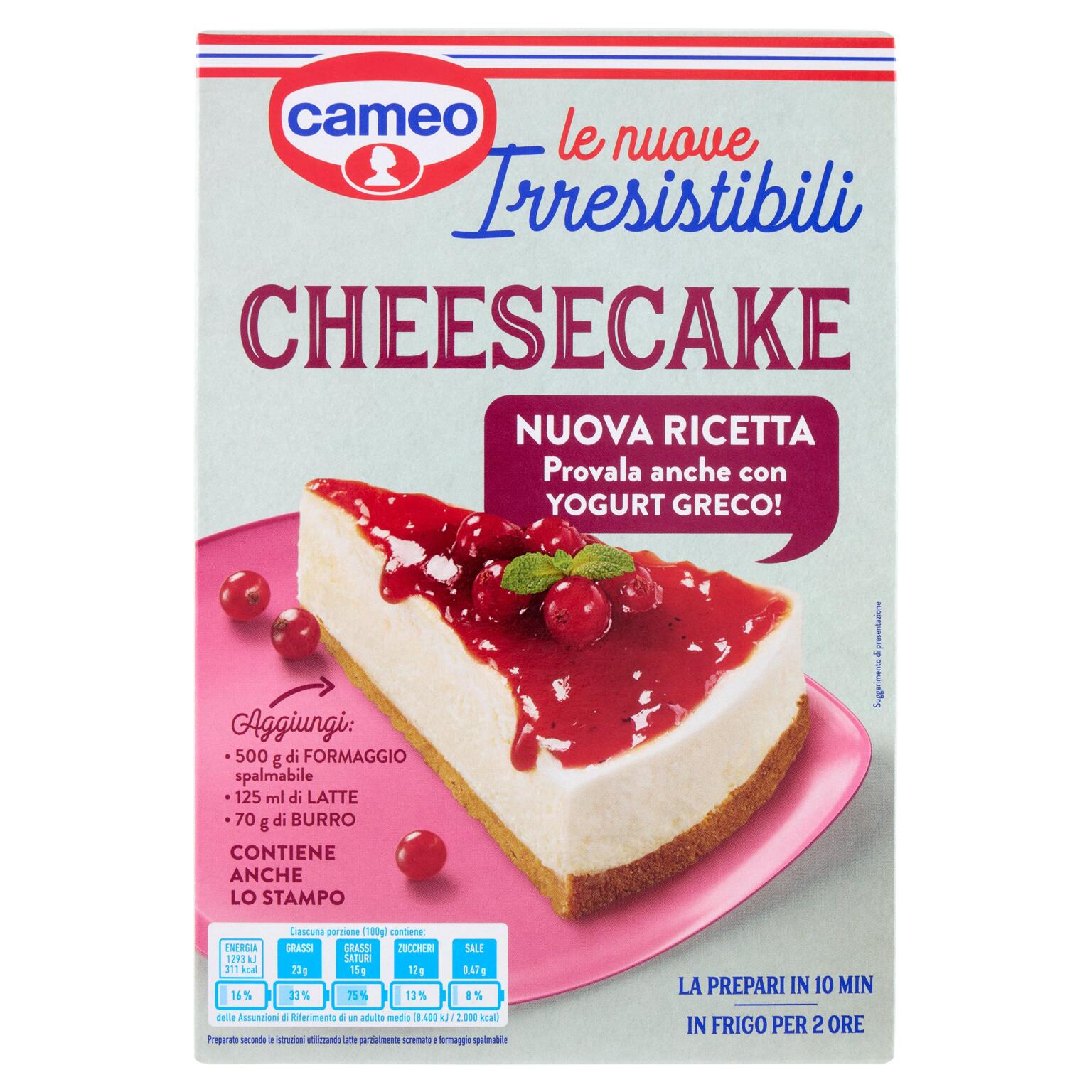Torta istantanea Cheesecake da 217g Cameo