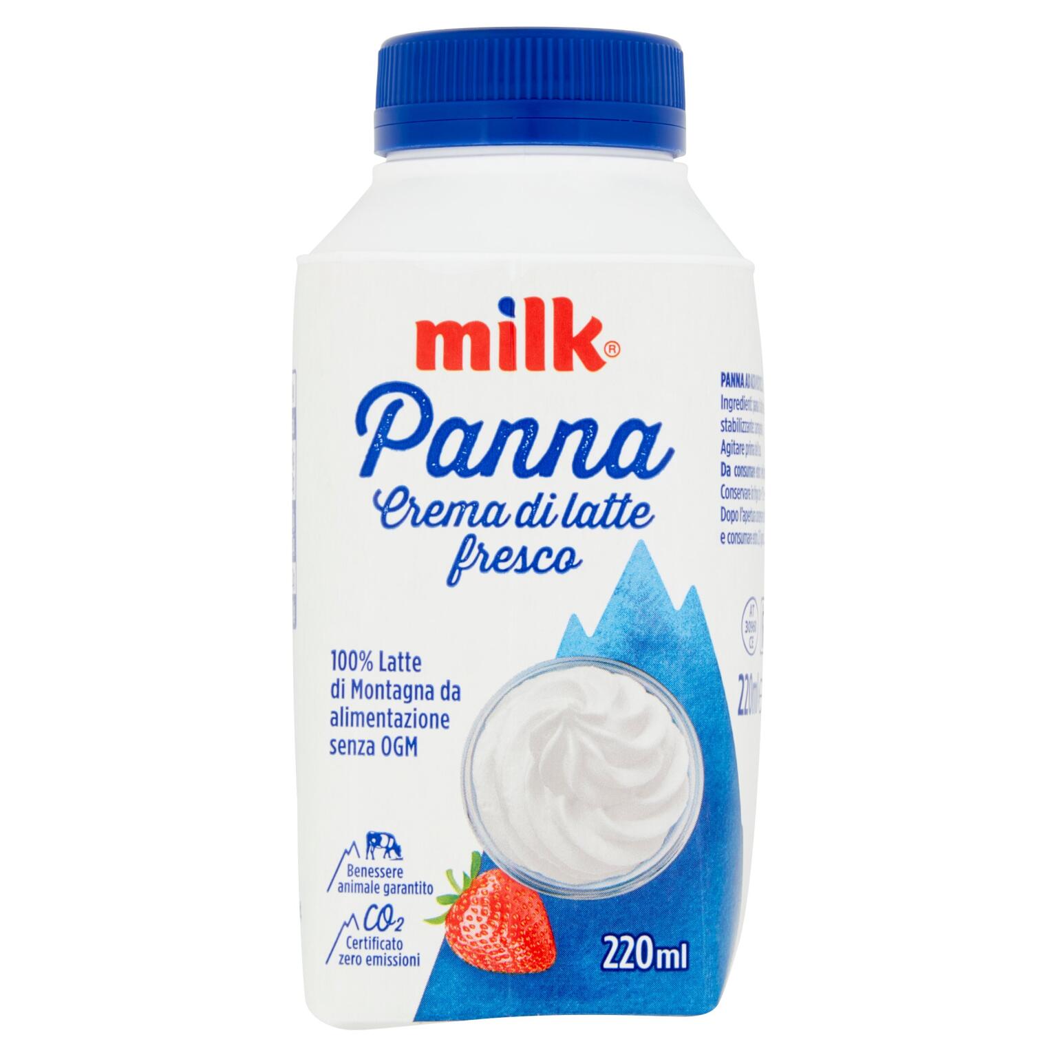 Panna di latte fresco 220ml Milk