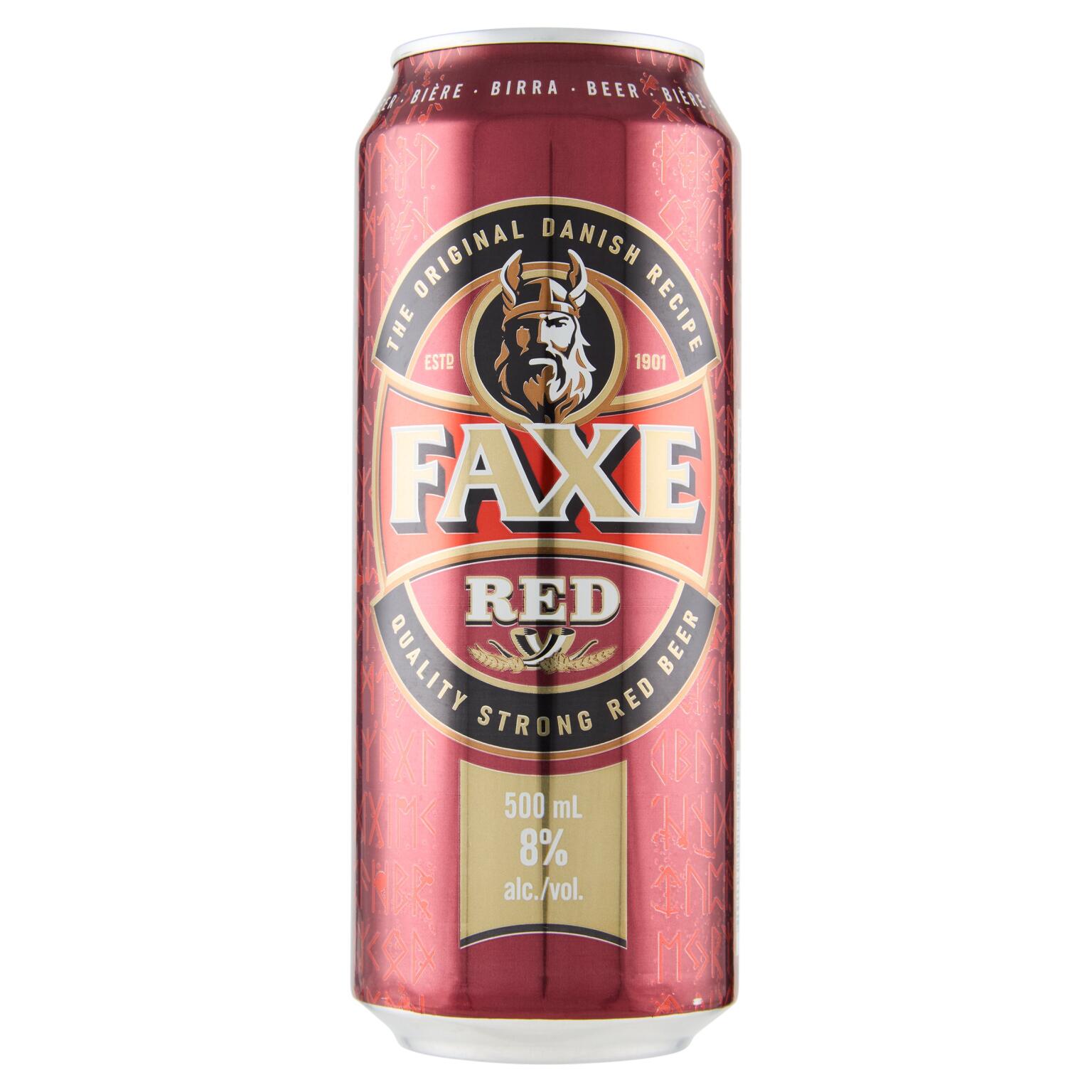 Birra Faxe Red 8% lattina 50cl