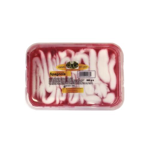 Gelato in vaschetta al gusto panna  con variegatura all'amarena da 1kg