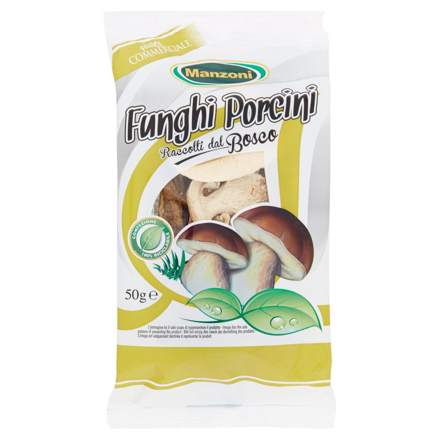 Funghi porcini secchi commerciali 50g Manzoni