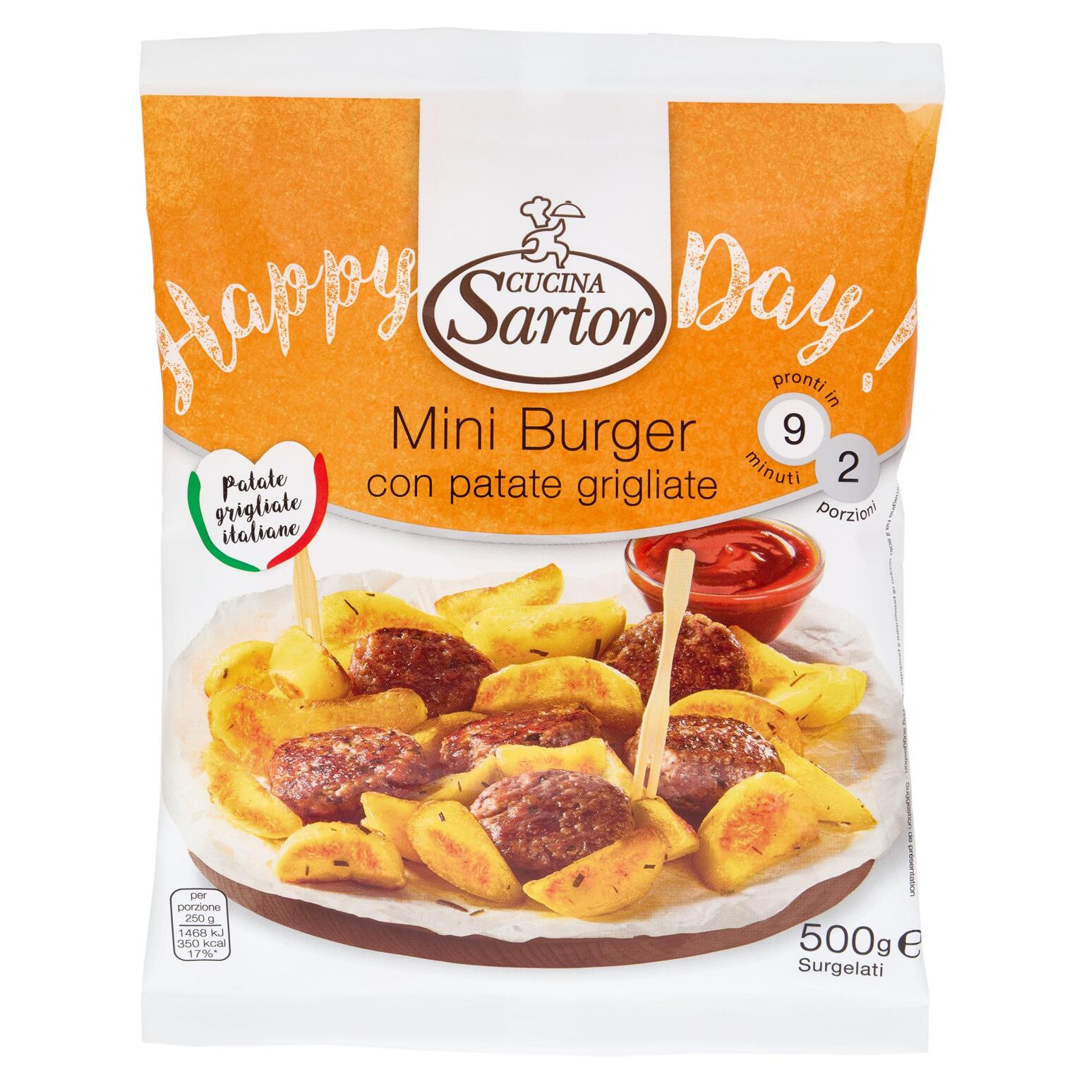 Mini Burger da 500g con patate grigliate "Cucina Astor"