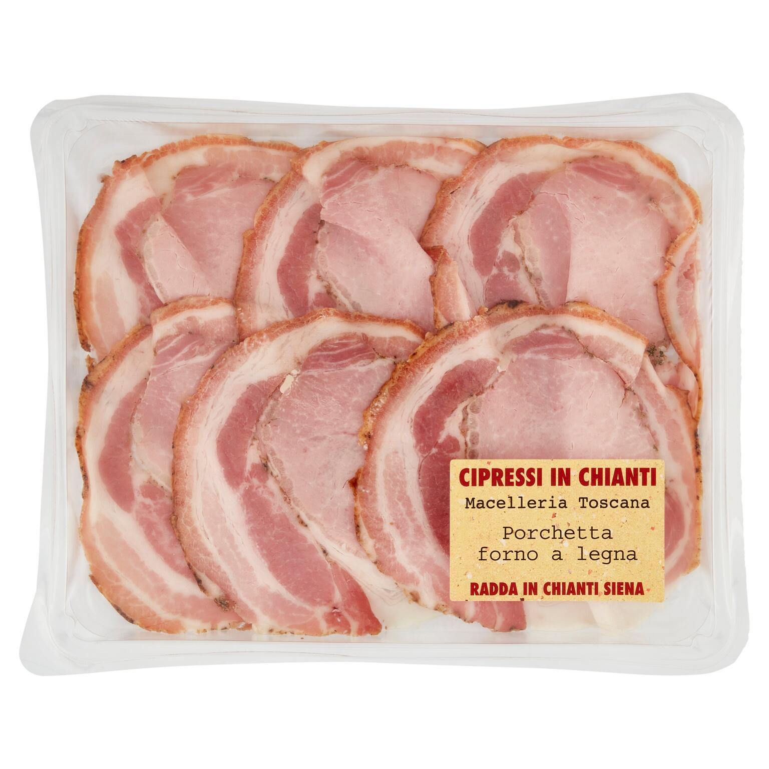 Porchetta al forno a legna a fette 100g Cipressi in Chianti Macelleria Toscana