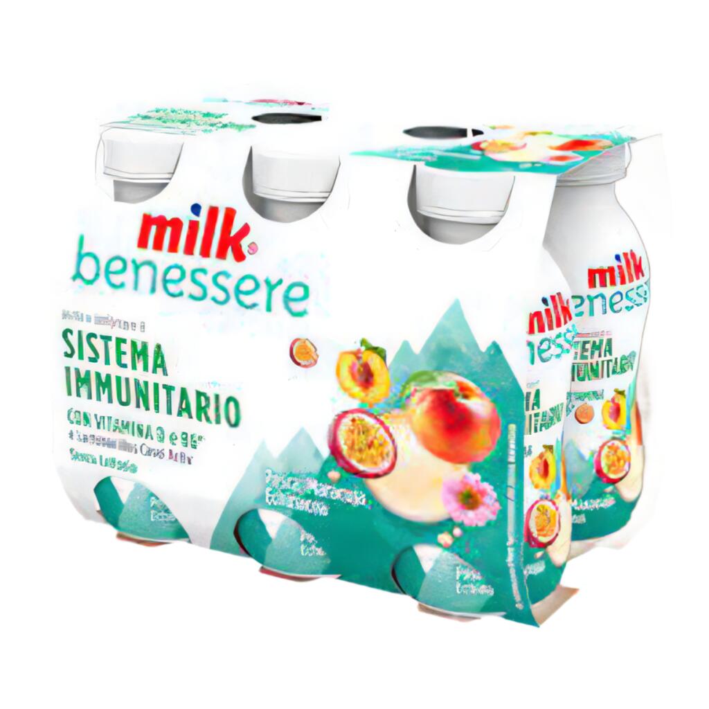 Milk Difese Immunitarie alla pesca e maracuja 6x100g Latteria Nom
