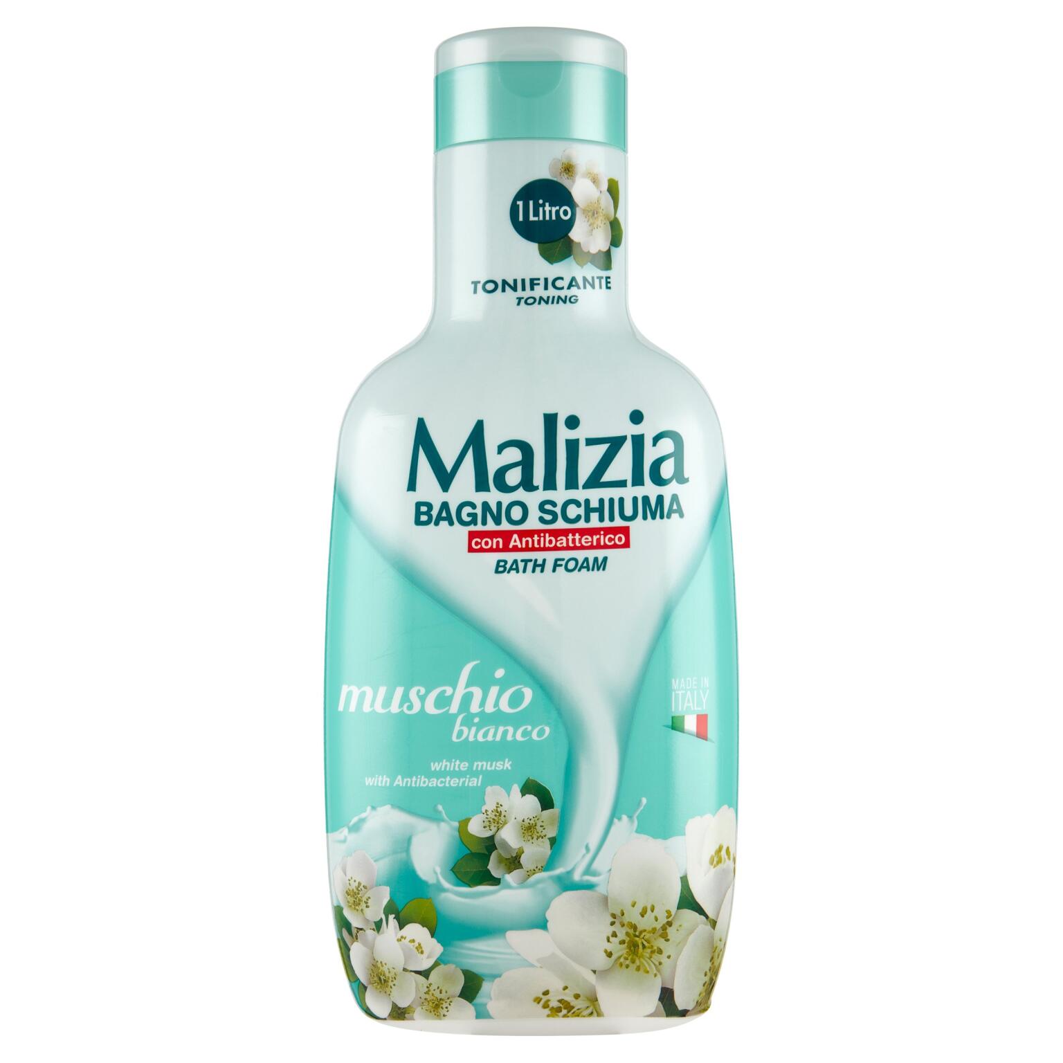 Bagnoschiuma muschio bianco 1L Malizia