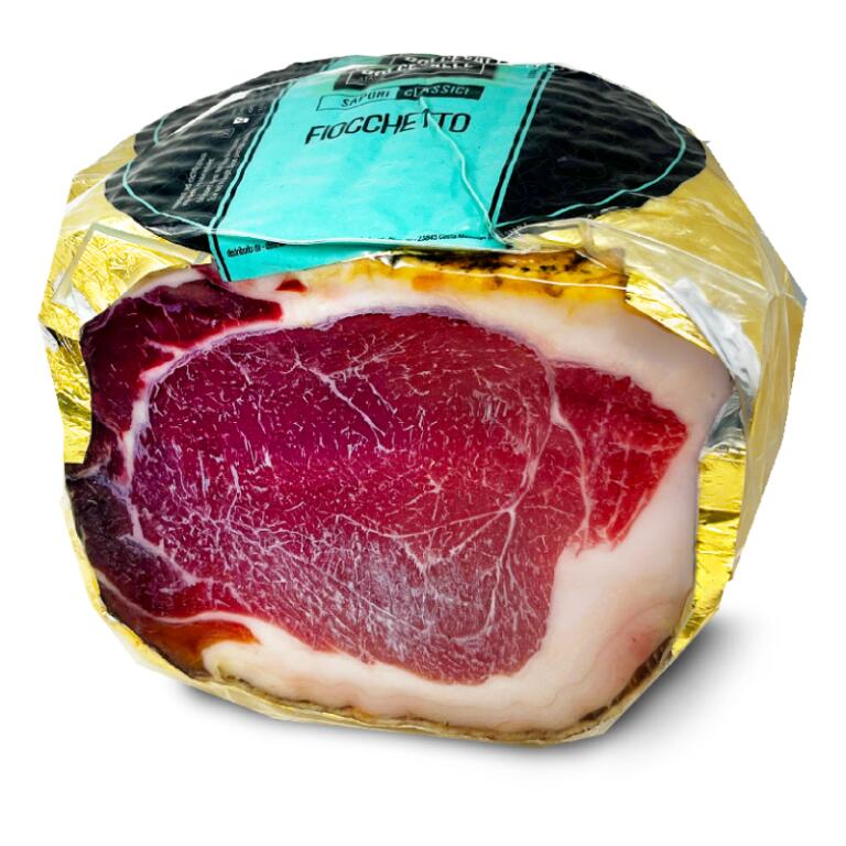 Fiocchetto stagionato c/cotenna s/v a meta'Dolcevalle