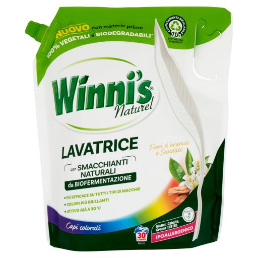 Detersivo lavatrice color 30 lavaggi, 1350ml Winni's