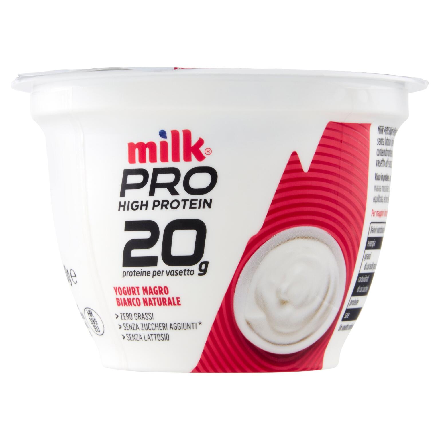 Milk Pro yogurt Bianco magro 180g