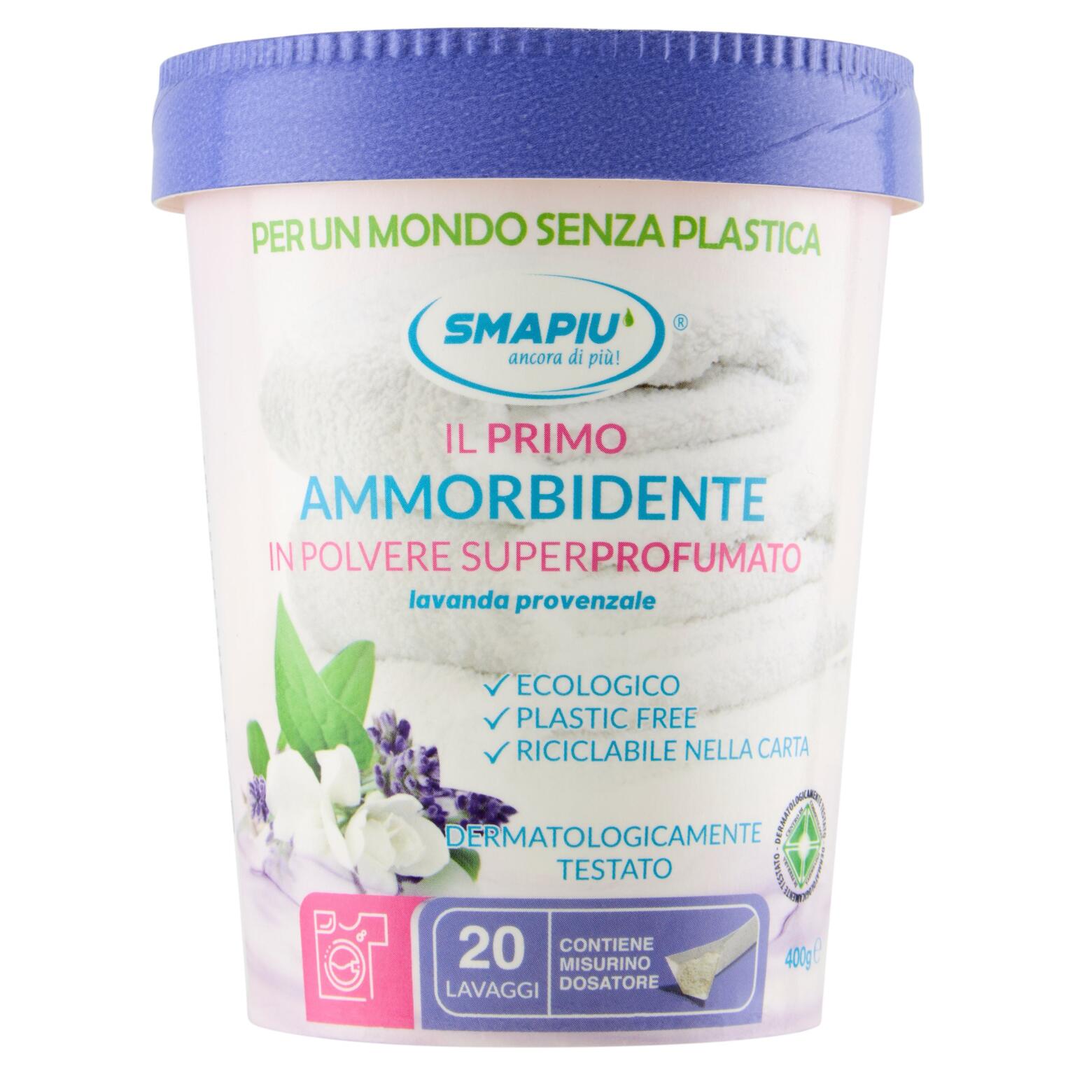 Ammorbidente in polvere ipoallergenico superprofumato 400g Smapiu'