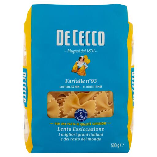 Pasta di semola di grano duro Farfalle n°93 500g De Cecco