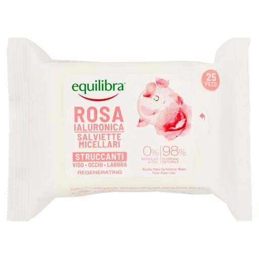 Salviette alla Rosa Ialuronica 25pz Equilibra
