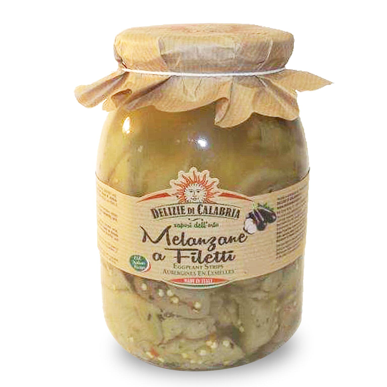 Melanzane a filetto in olio di semi di girasole 950g Delizie di Calabria