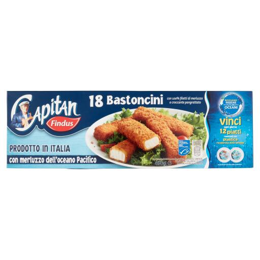 Bastoncini di Filetti di Merluzzo e Croccante panatura 18 pezzi 450g Findus