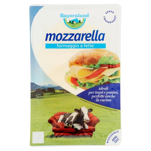 Mozzarella a fette 140g Bayernland
