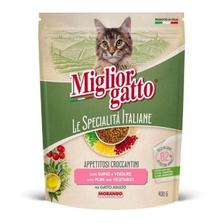 Migliorgatto croccantini da 400g suino e verdure