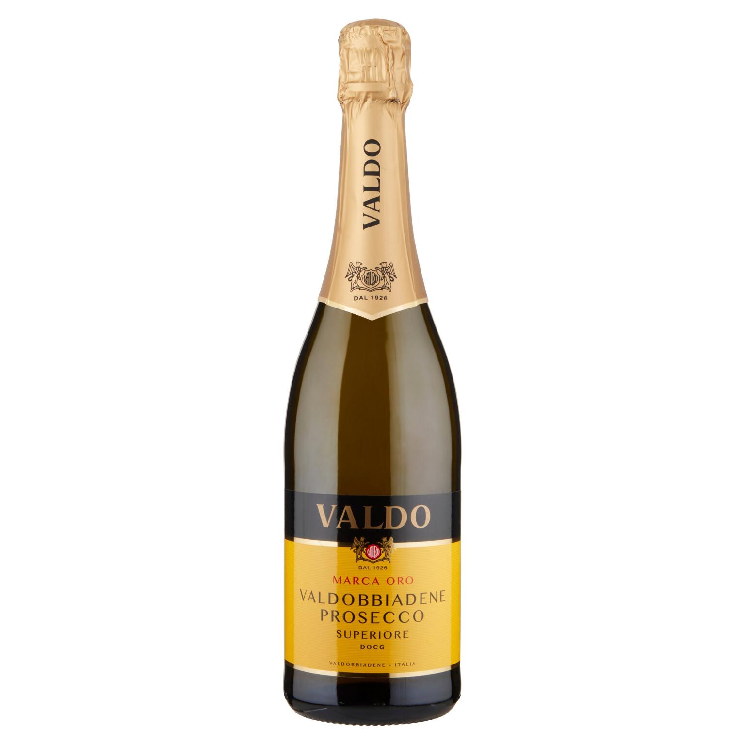 Prosecco Valdobbiadene superiore DOCG marca oro 75cl Valdo