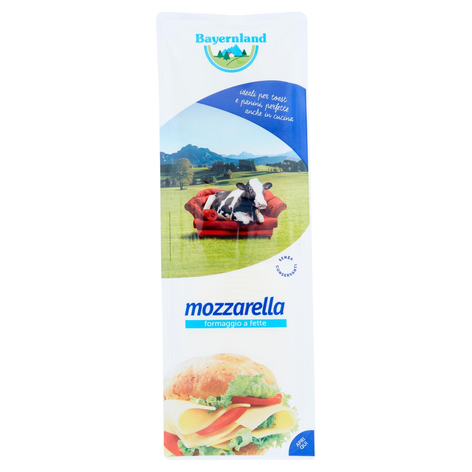 Mozzarella a fette 1kg Bayernland