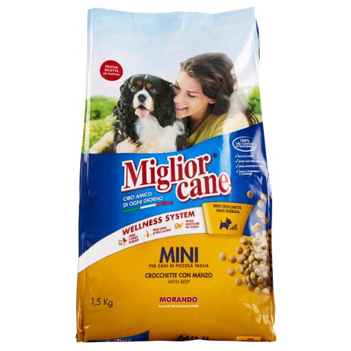 Migliorcane mini crocchette di manzo 1,5Kg Morando
