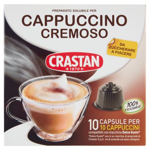 10 capsule per cappuccino cremoso compatibili Dolce Gusto 140g Crastan
