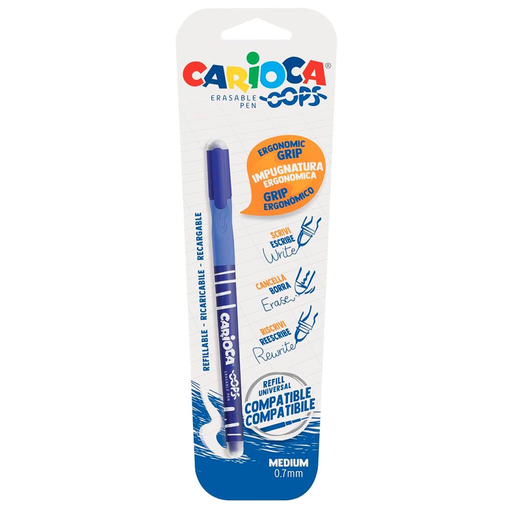 Penna oops cancellabile e ricaricabile blu 1pz