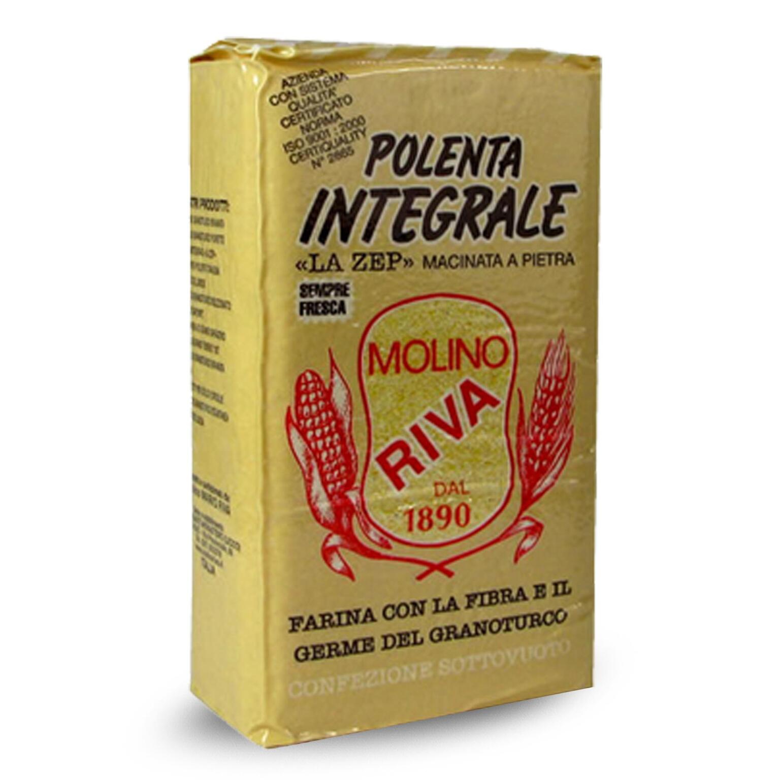 Farina per polenta integrale sottovuoto 'la zep' 1Kg Molino Riva