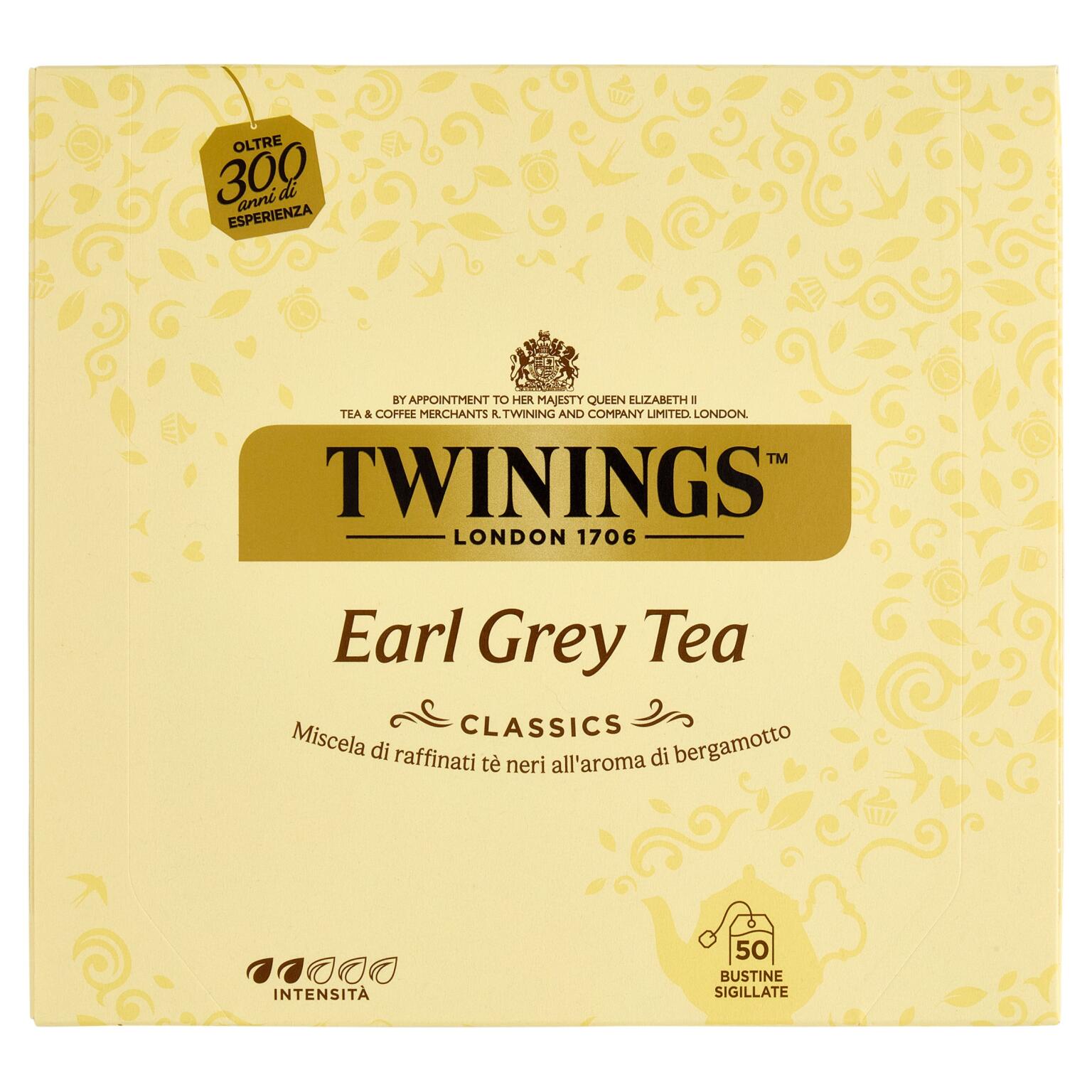 Twinings tè earl grey classico 50 filtri