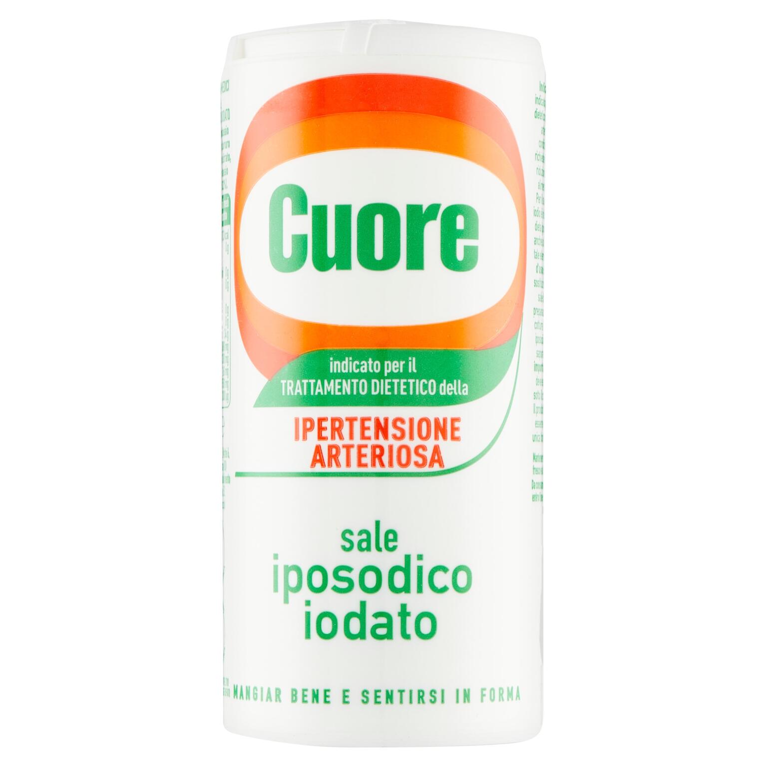 Sale dietetico a ridotto contenuto di sodio - iposodico iodato 180g Cuore