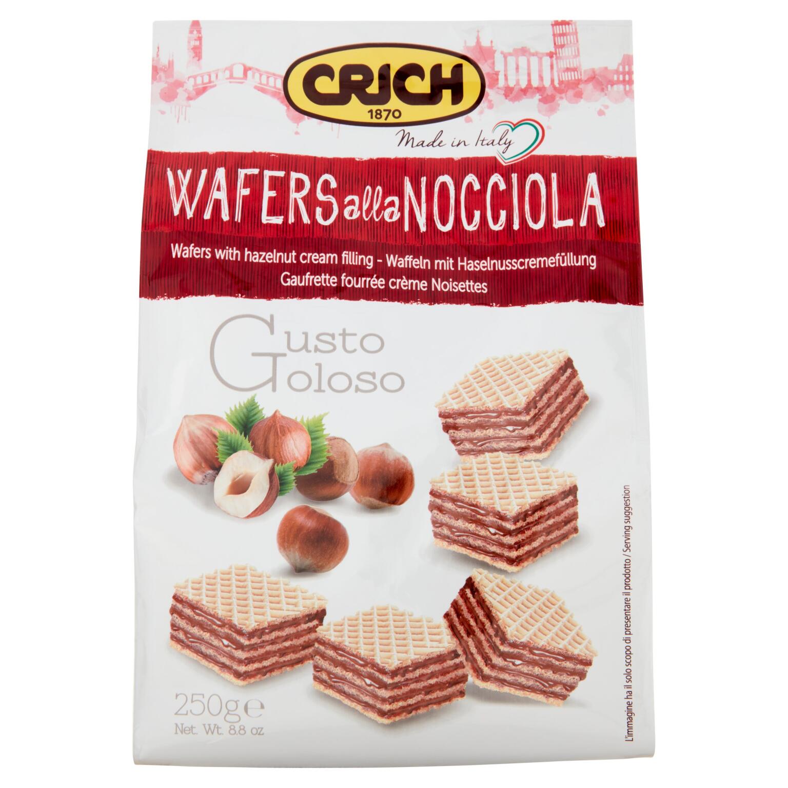 Wafer alla nocciola busta 175g Crich
