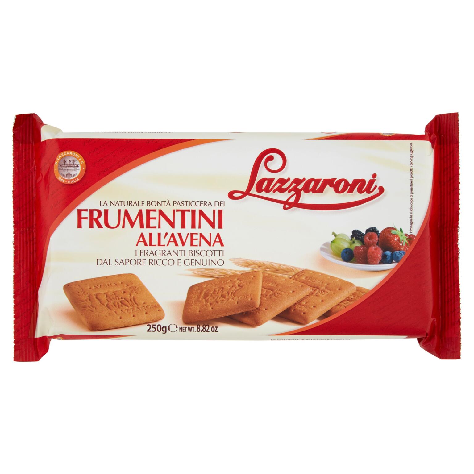 Biscotti Frumentini con farina di avena e miele 250g Lazzaroni