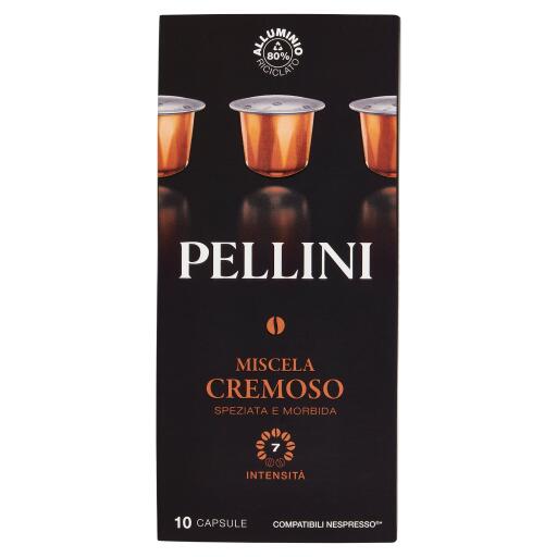 10 Capsule di caffè miscela cremoso intensità 7 compatibili Nespresso 55g Pellini
