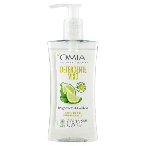 Gel detergente viso bergamotto 200ml, Omia