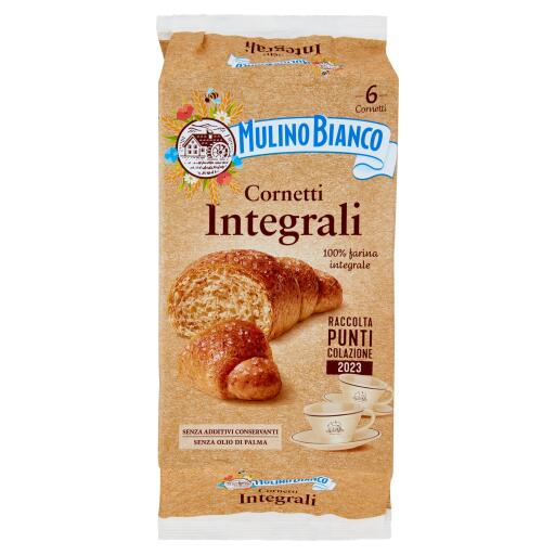 Cornetti integrali con zucchero di canna 6 pezzi 240g Mulino Bianco
