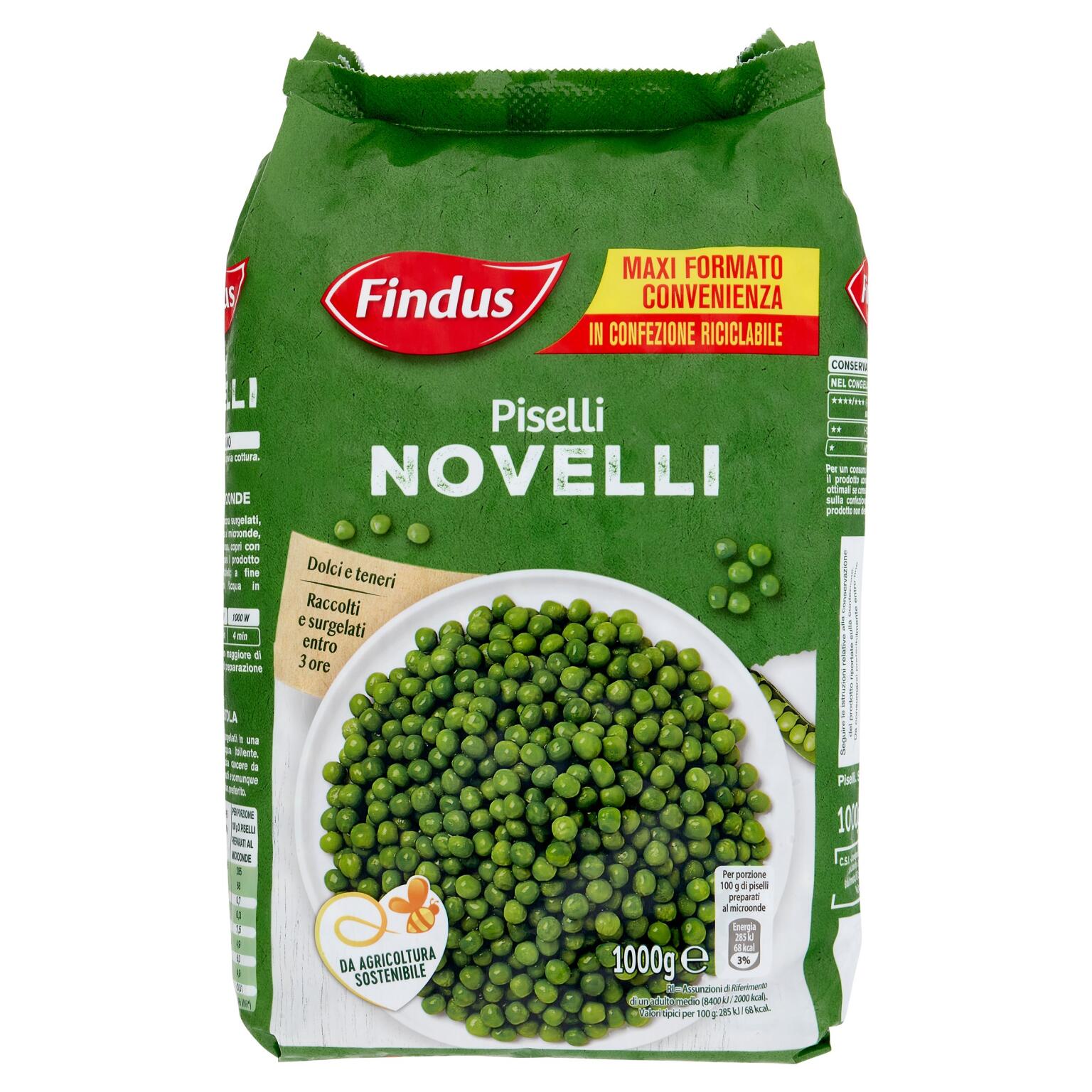 Piselli novelli 1000g Findus