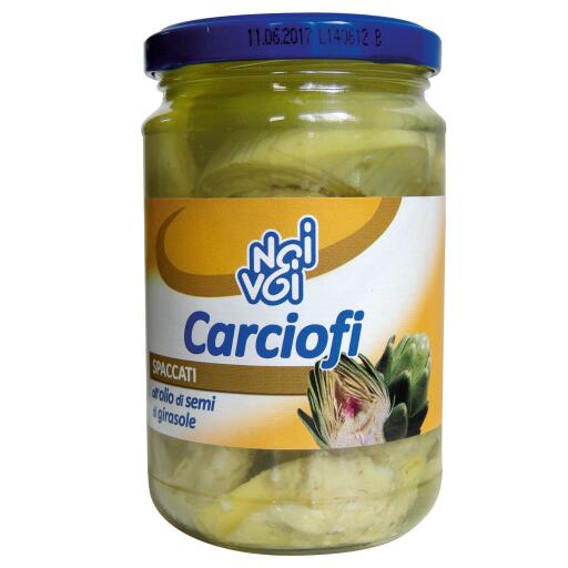 Carciofi spaccati in olio di semi di girasole 280g Noi&Voi