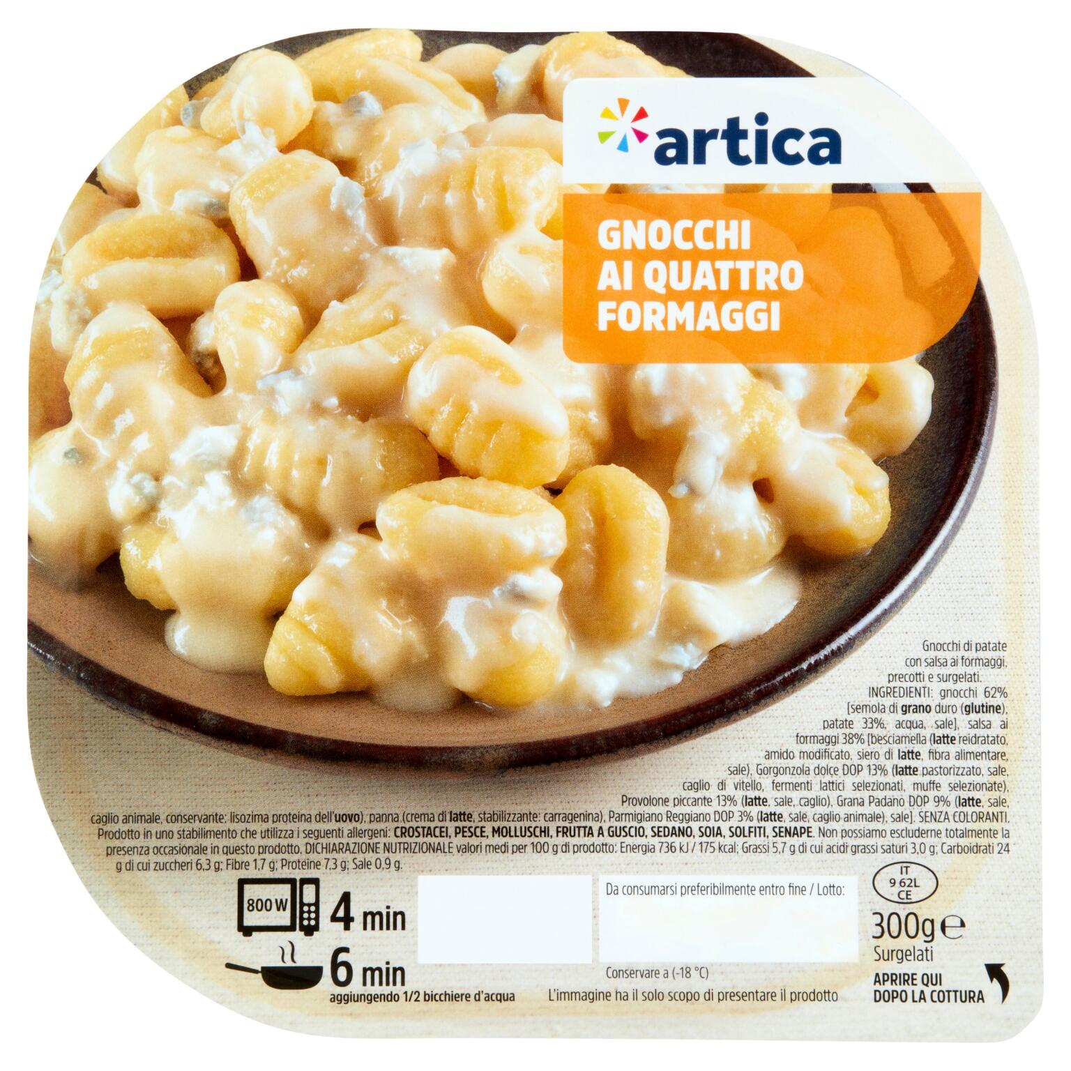 Gnocchi ai quattro formaggi 300g Artica